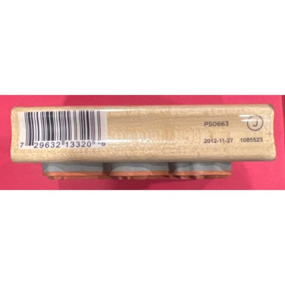 Halloween Owl & Pumpkin Wood Mounted Rubber Stamp By Hampton Art Outlines PSO663 - Picture 4 of 4